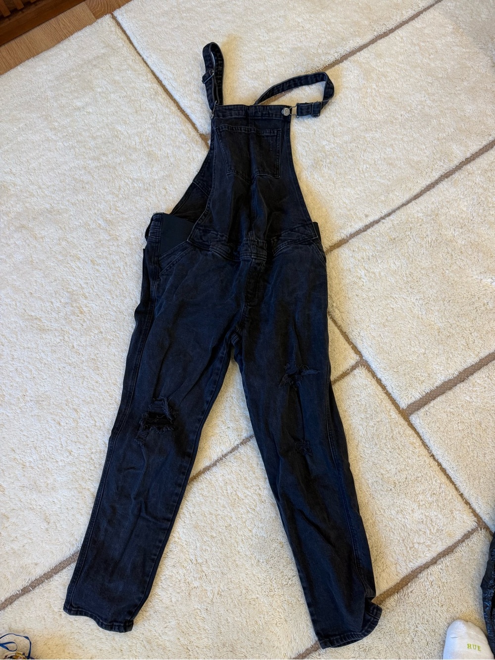 OLD NAVY maternity size 8 short Black Women’s Denim Overalls